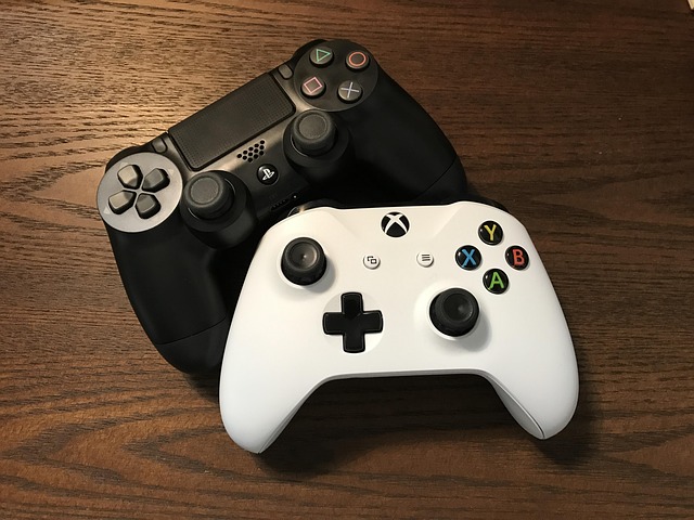 Abstract game controller scene
